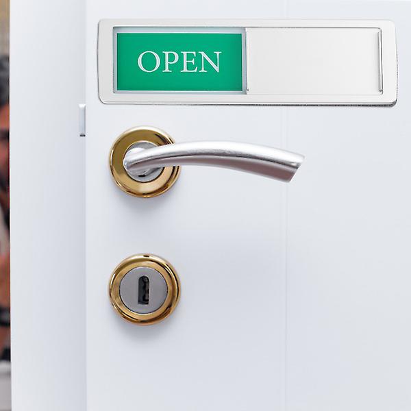 1 st Sekretessskylt Öppna Stäng skylt för hemmakontor ToalettkonferensSilver17.8X5.2CM Silver 17.8X5.2CM