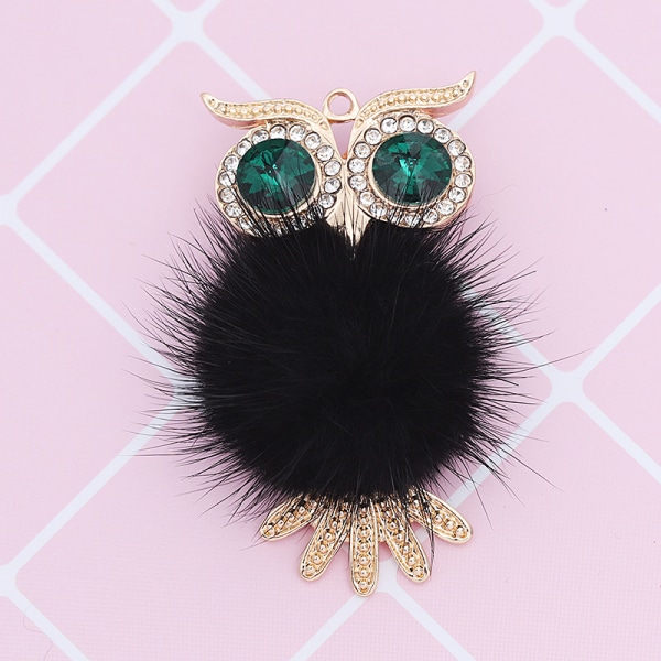 Car Diffuser Vent Clip, 2 stk Owl Cute Car Air Freshener, Bling Crystal Car Air Vent Clip Charms Car fresheners til kvinder (sort, grå)