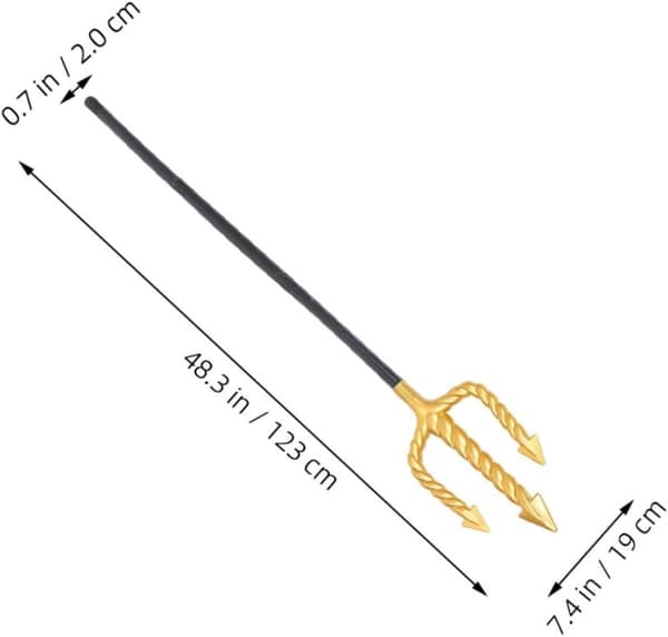 2 Pieces Trident Performance Props Halloween Demon Cosplay Toy Props for Masquerade Party Decorations