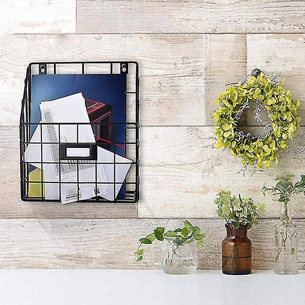 Wire Basket for Mail - Wall Mounted Hanging Folder/Document Organizer - Economical and Easy to Install Tray