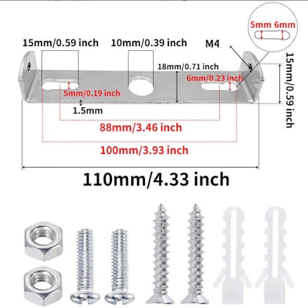 4 pcs Ceiling Plate Light Bracket Ceiling Mount Hanging Lamp Holder for Wall or Ceiling Mounted Lamp Mounting Brackets with Screws Iron 110mm Silver_tfrf