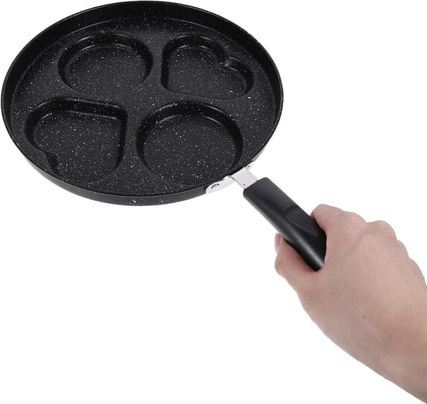 Allsidig stekepanne hjerteformet vaffel hamburgerpanne 24cm jern non-stick varmer jevnt