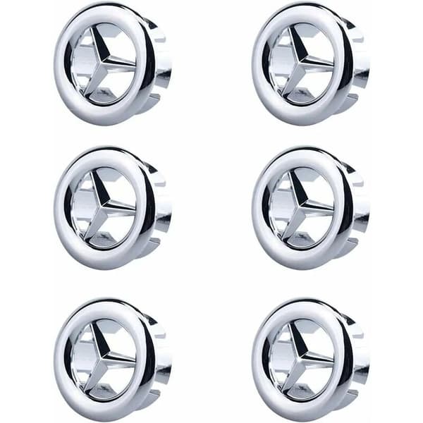 6 Pieces Sink Overflow Ring, Round Kitchen Overflow Cover, Overflow Hole Trim, for Wash Basin - Silver