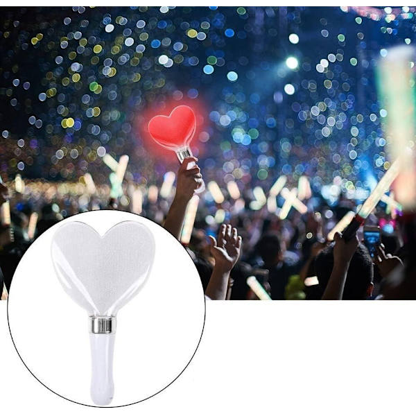 15 Farveskiftende LED-pind, Hjerteformet Lysende Koncert Koncert Batteridrevet Bryllupsfest Lyspind i Hindring
