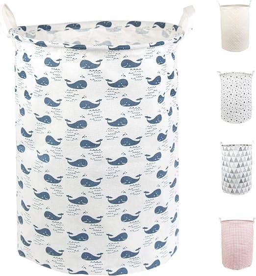 (Blåval) 40*35cm verkkopyykkikori ja pyykkipussi - colla