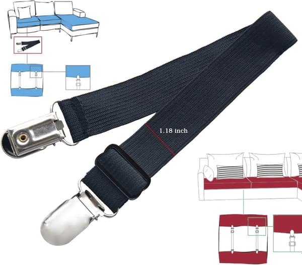 8-pack Bed Sheet Straps, Adjustable Fasteners for Fitted Sheets, H