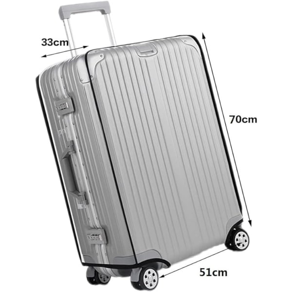 30 Tums Transparent PVC Resväska Skydd, Resväska Skyddande Överdrag, Bagage Skydd Passar för Trolley Resväskor