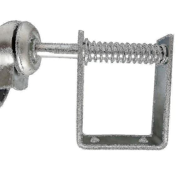 4 inch Heavy Duty Rubber Cushioned Spring Loaded Gate Door Wheel Roller Caster with Spring for Home Gate (1 pc, Black)