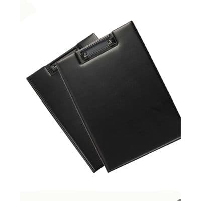 Black 2-part folders with notepad, office folder, home office folder, PZCC holder