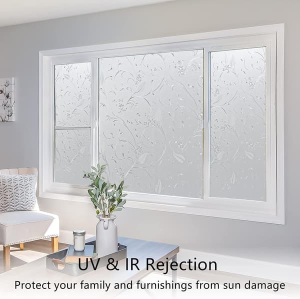 Floral Window Film Privacy Static Cling