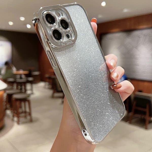 Erittäin läpinäkyvä glitter TPU-puhelinkotelo gradienttivärillä iPhone 14 Pro Maxille