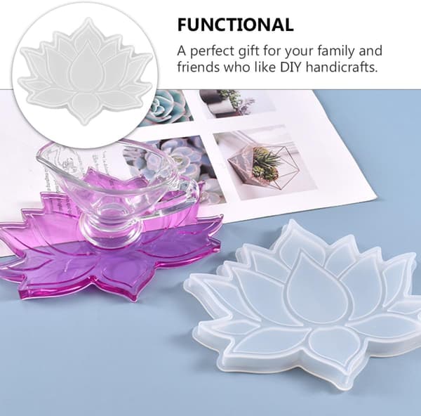 DIY Silikon Lotus Coaster Form Multifunksjonell Lotusblomst Koppunderlagsform