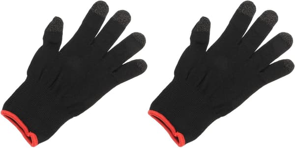 Spilhandsker Finger Gaminghandske Åndbar Anti-sved Touch Mobil Controller Sort til Gaming, Pakke med 2 Black 3 inch