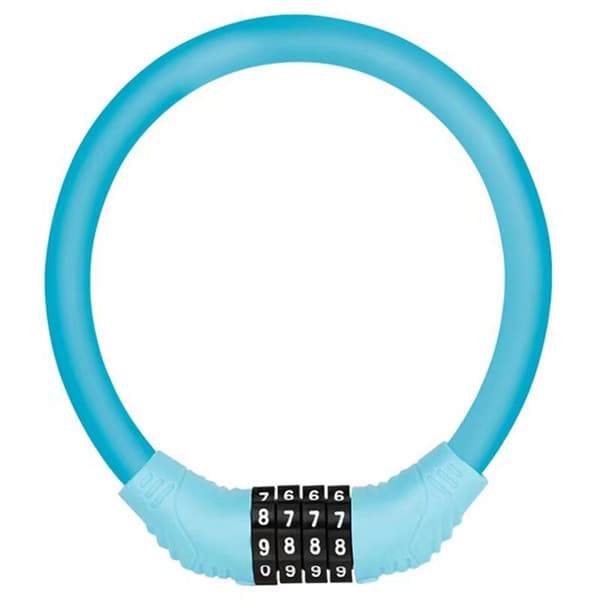 Mountain Bike Lock with Code, Electric Bicycle Scooter Universal Ring Lock Portable Bicycle Lock, Blue