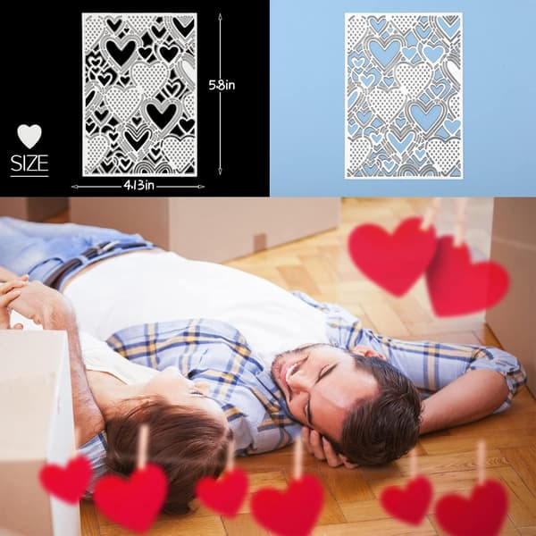 8 stykker Valentine udstansninger til metal
