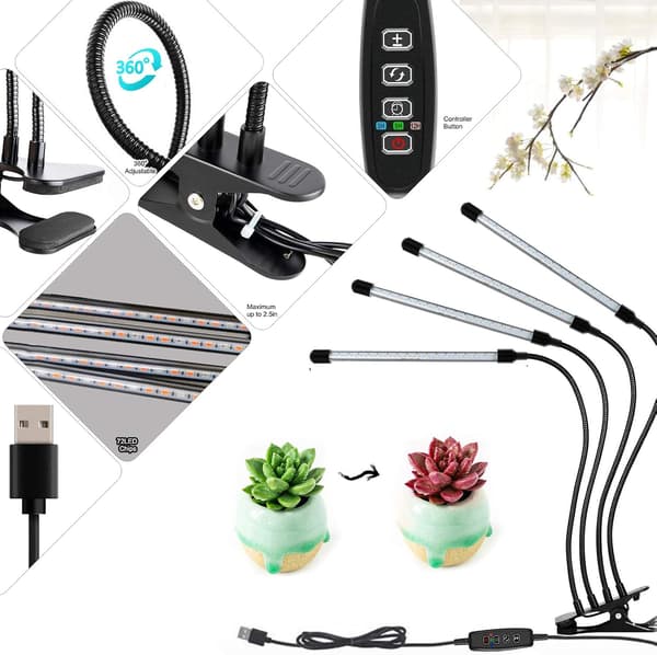 LED-plantelys, indendørs plantelys til frøplanter og sukkulenter