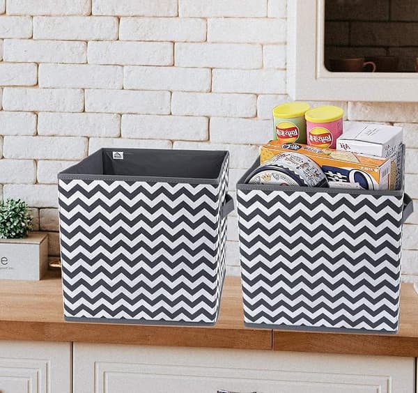 2 stk. foldbare opbevaringskuber Opbevaringskasser 28x27x27cm Ikke-vævet Dr