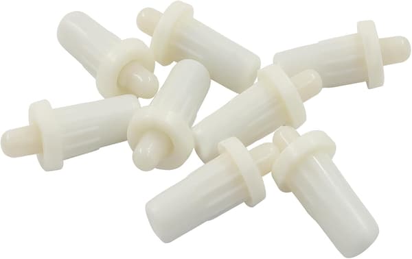 8 st skåpdörrsreparationsstift 8 st vit vit White-Plastic