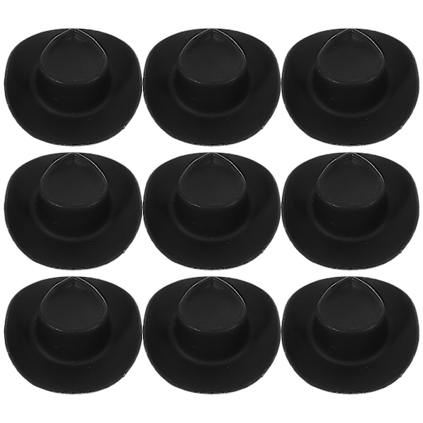 50 kpl Miniatyyri Cowboy-hattuja Pieni Cowboy-hattu Koristeellinen Mini-nuken Hattu Mini-talon Nuken Rekvisiitta Musta 5,5X4,5 Black 5.5X4.5X1.5CM