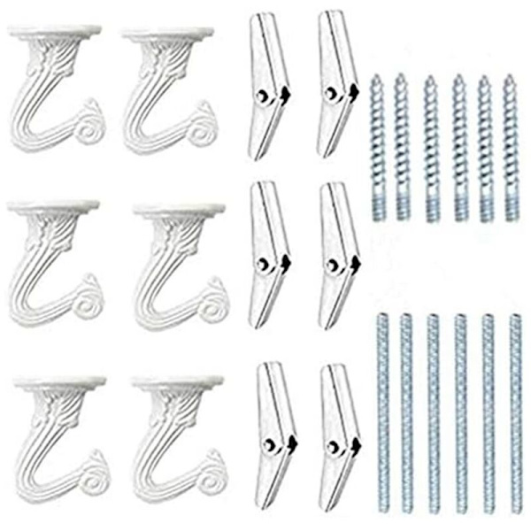 Ceiling Hooks Sets for Hanging Plants, Hangable Ceiling Hooks, Wall Hooks, Heavy Duty Tilt Hooks with Hardware