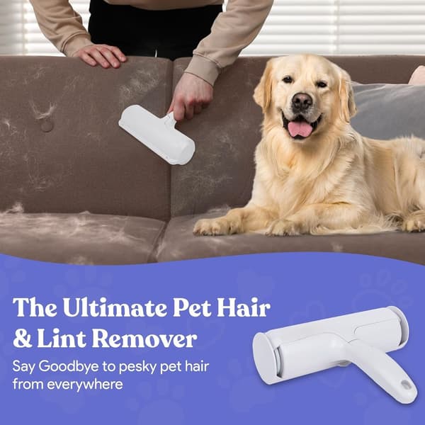 Reusable Pet Hair Remover Roller - Lint Roller for Fur on Carpets, Sofas, Clothes & Cars