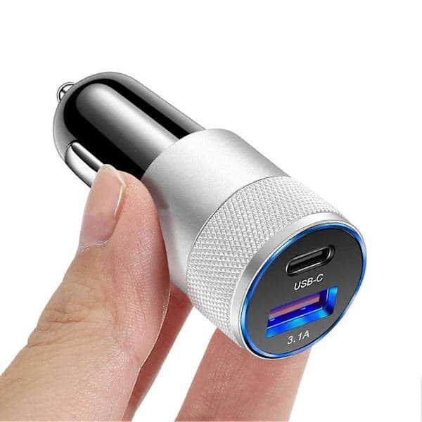 Practical Portable 12V Car Charger with Dual Ports for Tablet