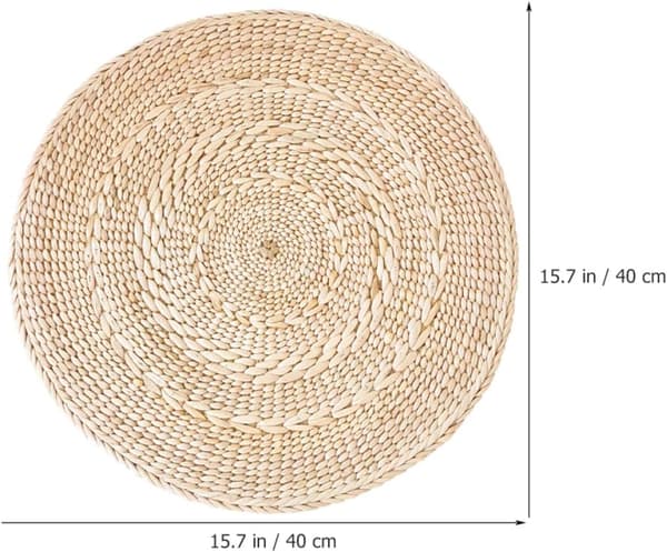 Braided Cushion Straw Woven Seat Cushion Comfortable Thick Round Straw Floor Mat