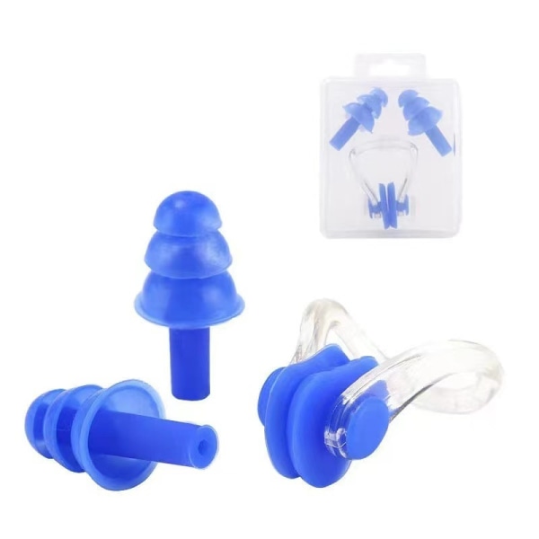 Silikon neseklemme for svømming (10 stk), vanntett neseklemme med oppbevaringsveske, egnet for barn og voksne, nesebeskytter for svømming