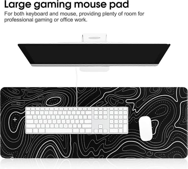 Gaming Mouse Pad - For Home Office and Gaming, Soft Smooth Surface, Non-Slip Rubber Base, Waterproof - 600x300x3mm