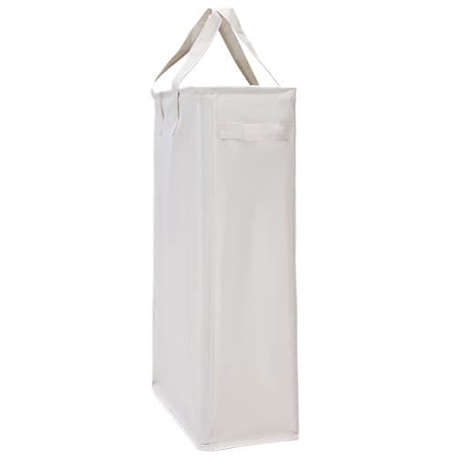 45L Laundry Baskets with Handles (Beige), Foldable Slim Laundry Hamper Rectangular Oxford Fabric Laundry Bag Laundry Baskets Bathroom Storage Bag 39x19x60CM