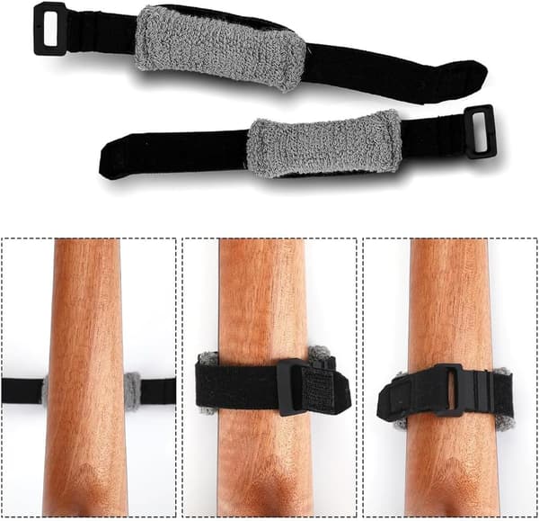 2 st Justerbara Gitarrsträngsdämpare, Ljudreducerande Dämpare Universal Gitarr, Greppbrädesdämpande Remmar, Musikaliska Tillbehör