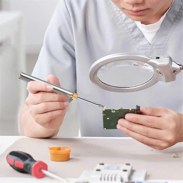 2 Pcs Soldering Iron Tip with Sponge E10 Interface Soldering Tips USB Soldering Tip Soldering Tool See