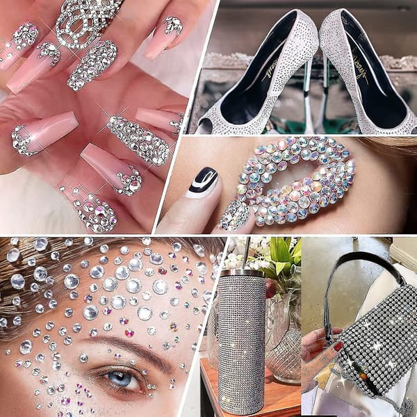 Flatback runde rhinestones, edelsten krystall rhinestones for ulike håndverksdekorasjoner