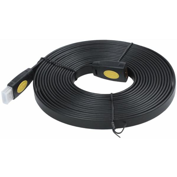 Hane till hane förlängningskabel Version 4K2.0 Platt kabel 5 meter