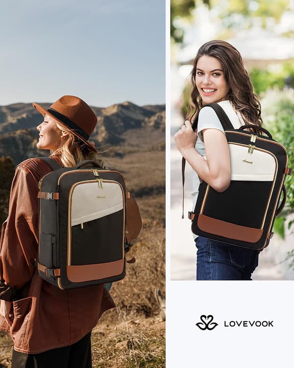 Women's Backpack, Large Carry-on Backpack, 40L Travel Backpack, Waterproof Laptop Backpack with Laptop Compartment, Travel Backpack