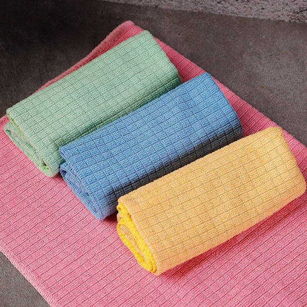 4 stk Mikrofiber Rengjøringskluter, Kjøkken Oppvask Rengjøringskluter for Hus, Kjøkken, Vinduer Gaver - Myke Mikrofiber Rengjørings Tørkekluter