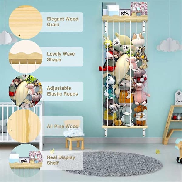 Corner Storage Stuffed Animal Toy Organizer Toy Shelf As Shown71