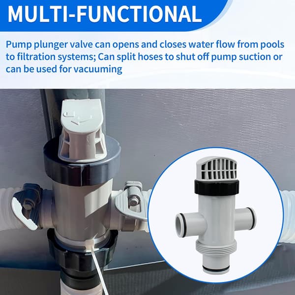 Compatible 11872 Dual Split Hose Suction Valve for Intex Replacement Pool Part Accessory Connection for Above Ground Pool and Pool Pump Maintenance