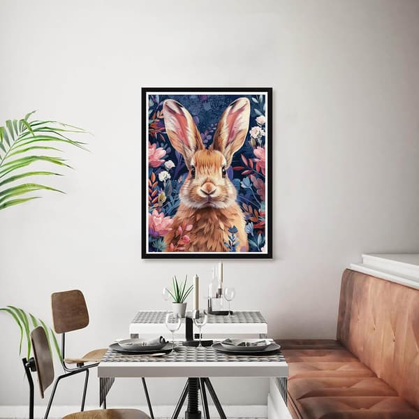 Påske, 5D Diamantmaleri Kit Dyr Kanin, 30x40 cm (stil 3)