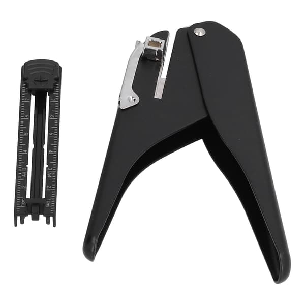 Paper Punch Adjustable Hole Distance Labor-saving Confetti Collection Design Punching Machine for Office Household Black
