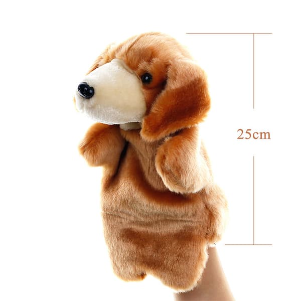 En prickig hund 25CM Barn Handdocka, Deluxe Plysch Handdocka D