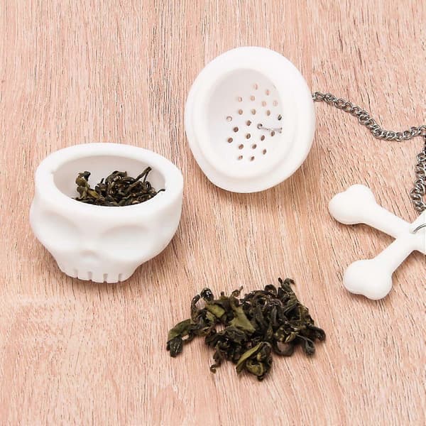 Silikon Skjelett Te-infuser Filter Diffuser Løse Blad Silikon Tesil 2 stk