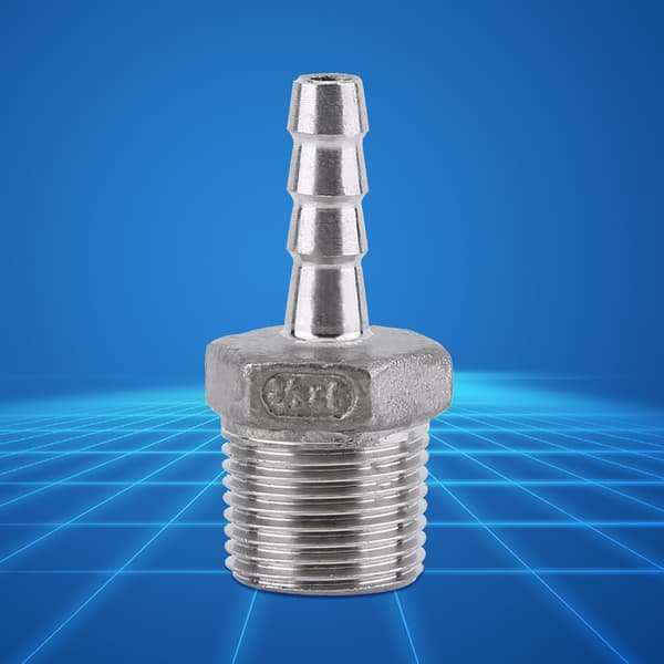 BSP Male Adapter with Threaded Pipe End and Hose End (3/8\"x6mm)