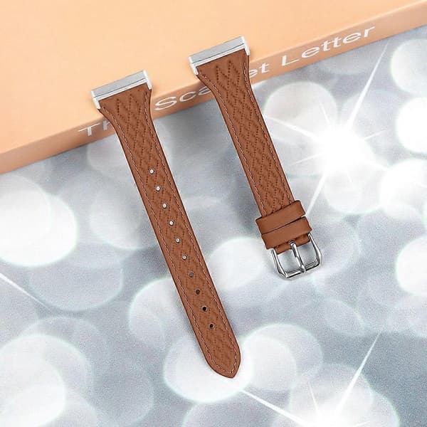 Top-grain læderurrem med diamantmønster til Fitbit Versa 3/Sense Flerfarvet stil E Multicolor Style E