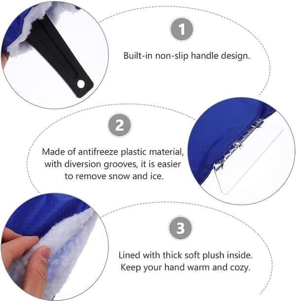 #Ice scraper with gloves, window scraper, snow shovel for windows#