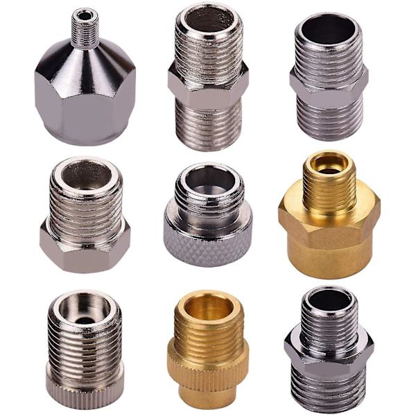 9-dels Universal Airbrush-adapterkit med Kopplingar