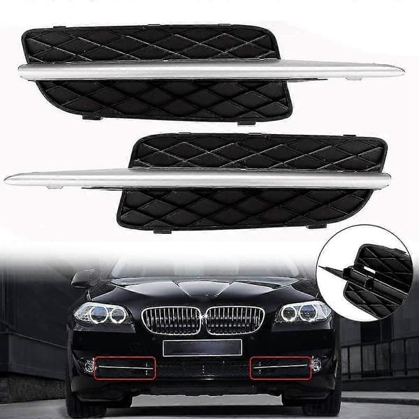 Car Front Bumper Lower Grille Cover & Chrome Trim For- X5 E70 X6 E71 2007-2010 51117159593/51117168