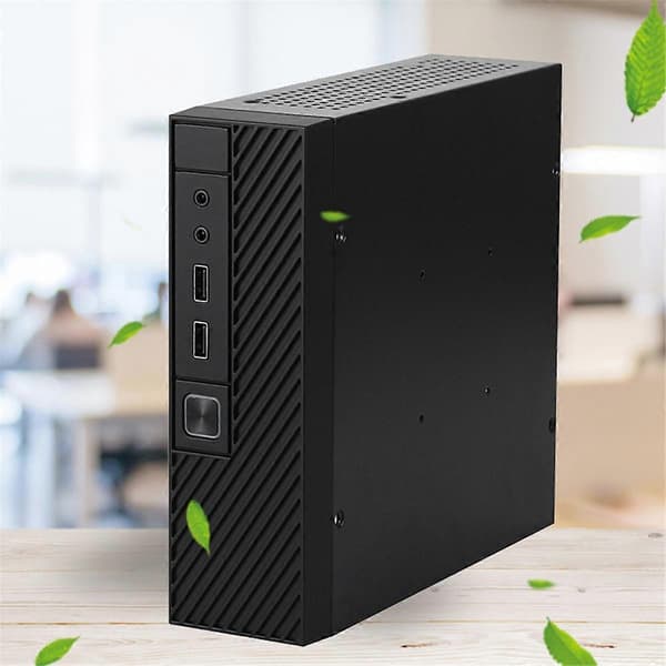 M06 Mini Desktop Chassi MINI-ITX PC-chassi Mångsidigt och Effektivt Industriellt Kontrollchassi med Fot
