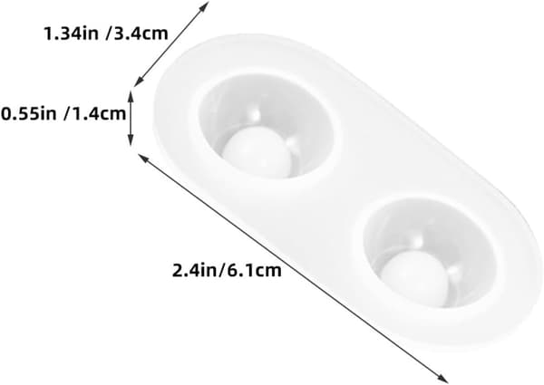6 kpl silikonimuotti nuken silmille 2x1,1 cm pyöreä silmien valusarja