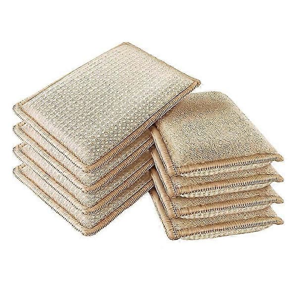 Natural Bamboo Sponges Kitchen Cleaning Sponges Dish Sponges Reusable Dish Sponges Super Absorbent 6-Pack